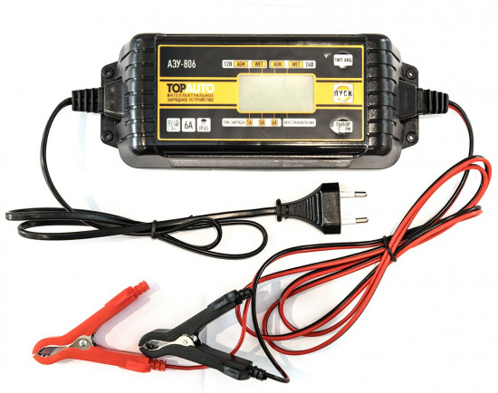 Зарядное устройство для АКБ ИНТЕЛЕКТУАЛЬНОЕ12в Заводила АЗУ-806(6А до 160А/ч) AGM восст.десуль