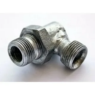 Штуцер соед.S-24/S32(уголок) с контр гайкой (32*2-РВД, 20*1.5-цилиндр)									