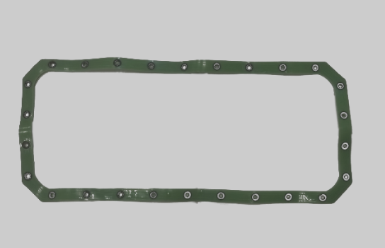 Прокладка поддона ЗиЛ 130-1009040 СИЛИКОН зелёный с шайбами "Б-во"