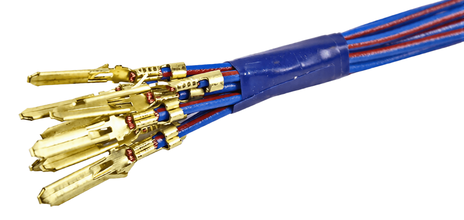 Разъём АХ-38201 штыревой серии 2,8 (с фиксацией) с проводом 0,75мм"Cargen"