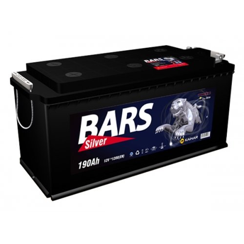 Аккумулятор 6СТ-190АПЗ "Bars Silver"(болт.клемы)
