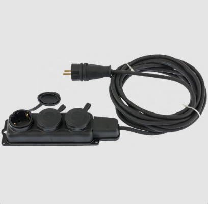 Удлинитель 10м. 3 розетки 16А,  "Denzel"  96025