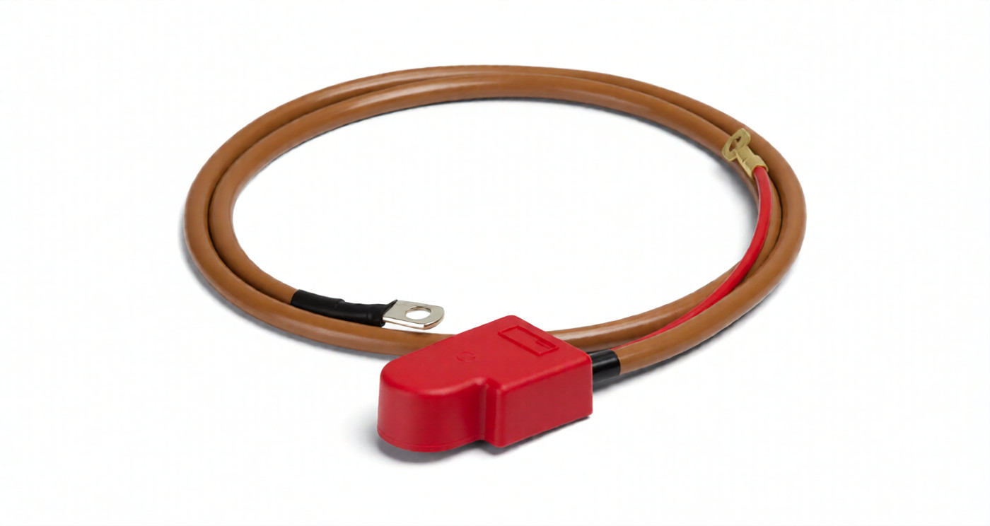 Провод АКБ "плюс" 33021-3724050-90 ГАЗель дв.402,4215 клемма литая, L=1220 "Cargen"