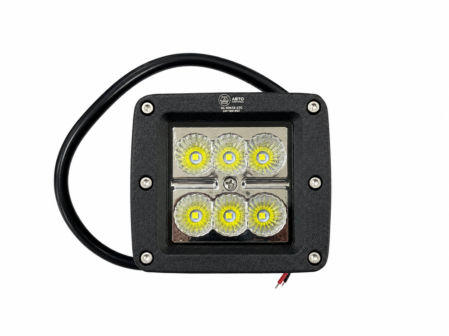 Фара п/туман.светодиод. AE18S-6LED-73PC квадрат. 6 диодов, 18W 12/24V "АвтоЭлектрика"