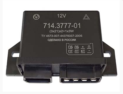 Реле поворотов ПАЗ,ЛиАЗ  714.3777-01 с 3-мя лампами на борт. "Энергомаш"