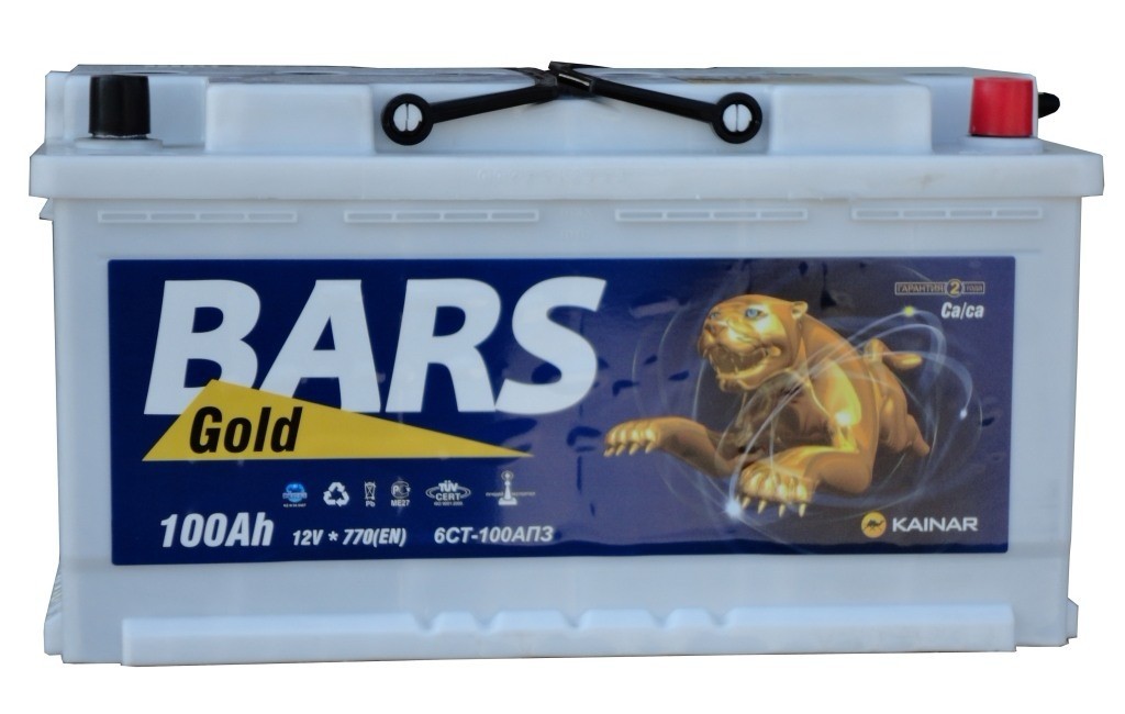 Аккумулятор 6СТ-100АПЗ "Bars Gold"(Евро)