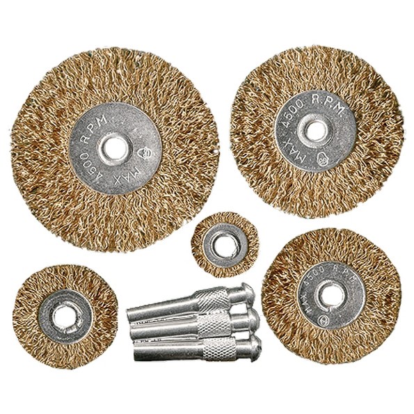 Набор щеток для дрели 5шт(25,38,50, 63,75 мм-плоские) "MATRIX"  74494