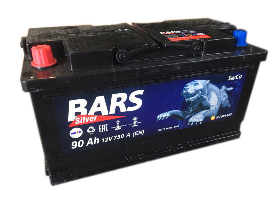 Аккумулятор 6СТ-90АПЗ "Bars Silver" СНГ