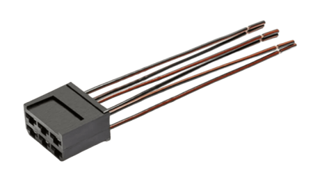 Разъём АХ-37401 6-ти контакт. серия 6.3 гнездо с проводом 1мм "Cargen"