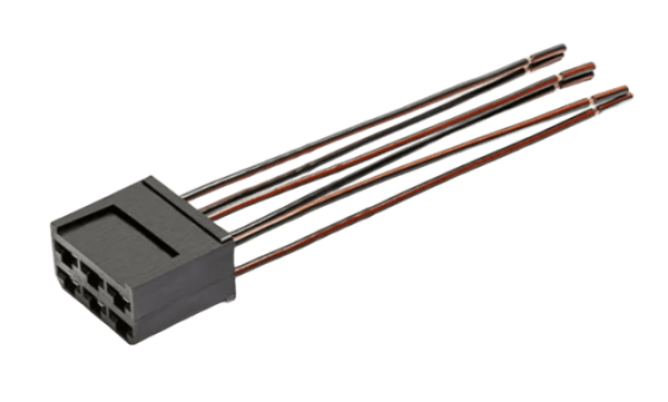 Разъём АХ-37401 6-ти контакт. серия 6.3 гнездо с проводом 1мм "Cargen"