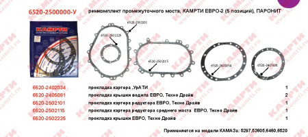 К-т прокл моста средн.КамАЗ ЕВРО-2, 6520-2500000 "Б-во"