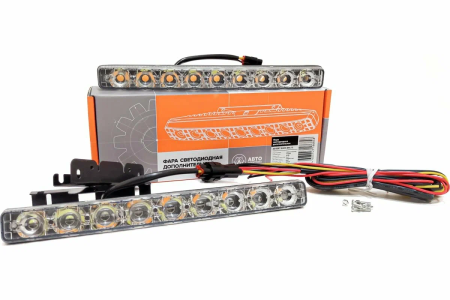 Фара п/т.светодиод. AE45RT-9LED-DRL-TL прямоуг. ДХО с указ.пов. 45W 12/24V комп.2шт "АвтоЭлектрика"