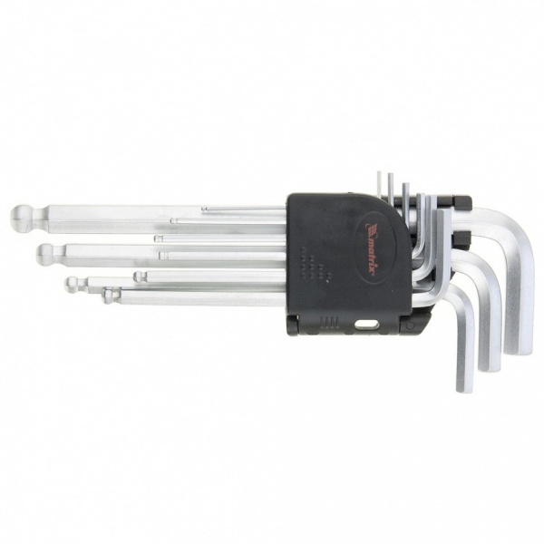 Набор ключей имбусовых 9шт, удлин. с шаром. 1,5-10мм "MATRIX"  11233