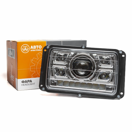 Фара КамАЗ, МАЗ 36.3775-20 LED AE  (ФГ019 АЕ) светодиод.с ДХО, перекл.поворота  "АвтоЭлектрика"