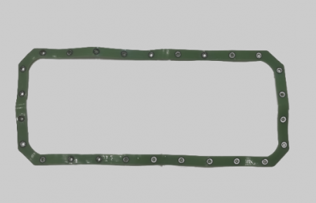 Прокладка поддона ЗиЛ 130-1009040 СИЛИКОН зелёный с шайбами "Б-во"