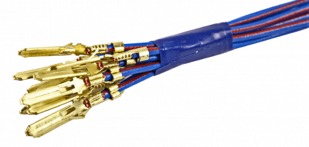 Разъём АХ-38201 штыревой серии 2,8 (с фиксацией) с проводом 0,75мм"Cargen"