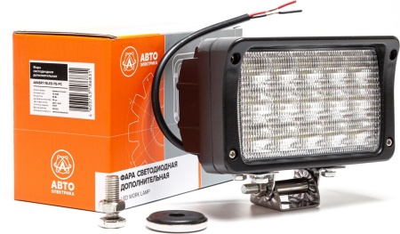 Фара п/туман.светодиод. AE45RT-15LED-FG-PC прямоуг. 15 диодов 45W 12/24V "АвтоЭлектрика"