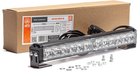 Маяк-стробоскоп желтый AE12W-2EPS-1S 12Вт,12/24в, в прикур.(L=310мм)  "АвтоЭлектрика"