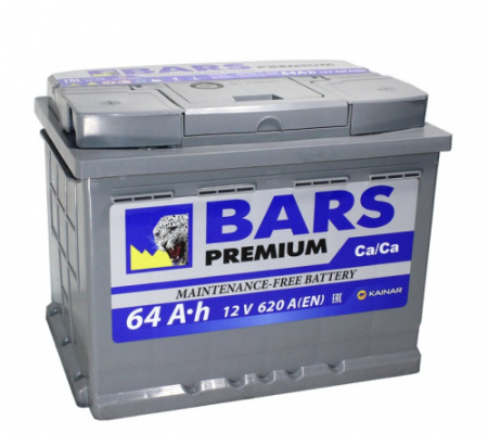 Аккумулятор 6СТ-64VL "Bars Premium" ЕВРО