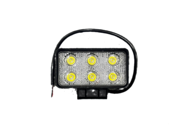 Фара п/туман.светодиод. AE18RT-6LED-PC прямоугол. 6 диодов,5D-линза 18W 12/24V "АвтоЭлектрика"