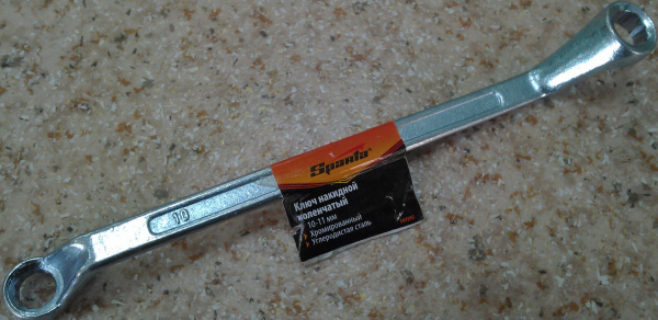 Ключ накидной 10 х 11 мм, хром. Sparta 147395