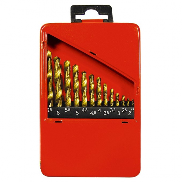 Набор сверл нитридтитан. по металлу, 1,5-6,5мм. (13шт.) "MATRIX" 72386