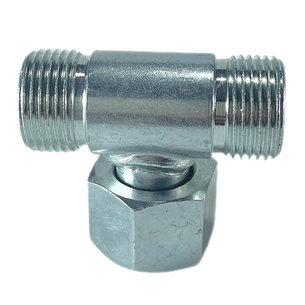 Штуцер соеденит. (тройник) S24 с гайкой