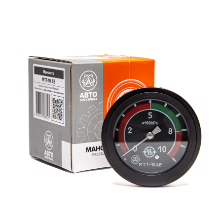 Манометр МТТ-10 (аналог 1401.3830-01) МТЗ до 10атм  "АвтоЭлектрика"