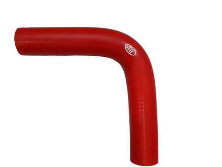 Патрубок угловой д-38, (200*200) красный силикон "ПТП"