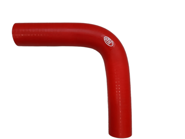 Патрубок угловой д-38, (200*200) красный силикон "ПТП"