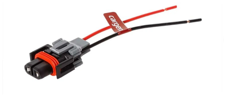 Разъём АХ-363 2-х конт.гнздовой к фарам Н8,Н11,Н27/2 с пров.0,75мм."Cargen"