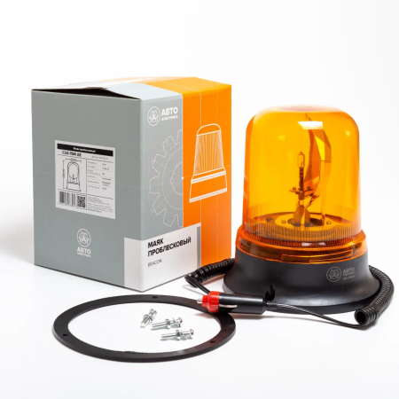 Маяк желтый пробл. С24-75, 24в на болтах h-200мм.d-155мм  "АвтоЭлектрика"